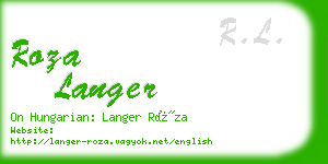 roza langer business card